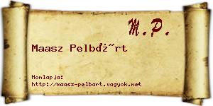 Maasz Pelbárt névjegykártya